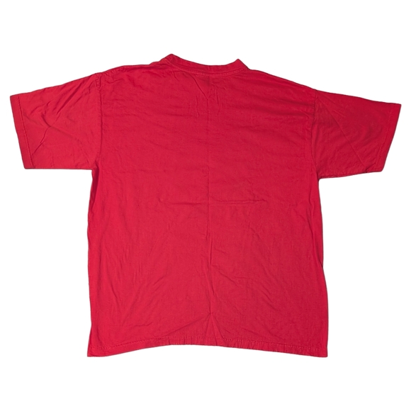 Vintage 80s Spain El Teide Red Graphic Tourist T-Shirt, Size XXL (Fits Like XL) - Picture 4 of 6